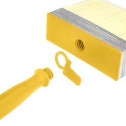 Brocha Profesional Techos 140x40 mm. Cerda Blanca. Mango Ergonómico, Con Gancho. Brocha Pintura, Brocha Pintor Profesional