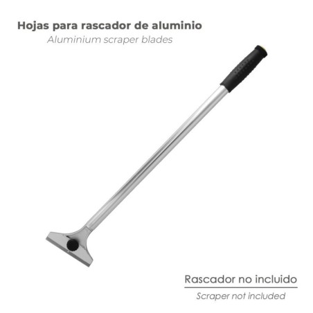 Hoja Recambio Rascador Mango Metálico 10 Cm (Estuche De 10 Piezas)