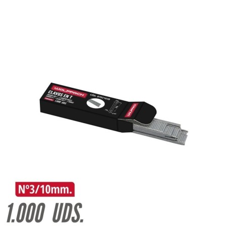 Clavos En "T" Para Clavadora Eléctrica / Neumática. Caja 1.000 piezas. Clavo Tipo 530