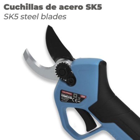 Tijera Podar A Batería 16,8v/2ah Incluye 2 Baterías y Maletín